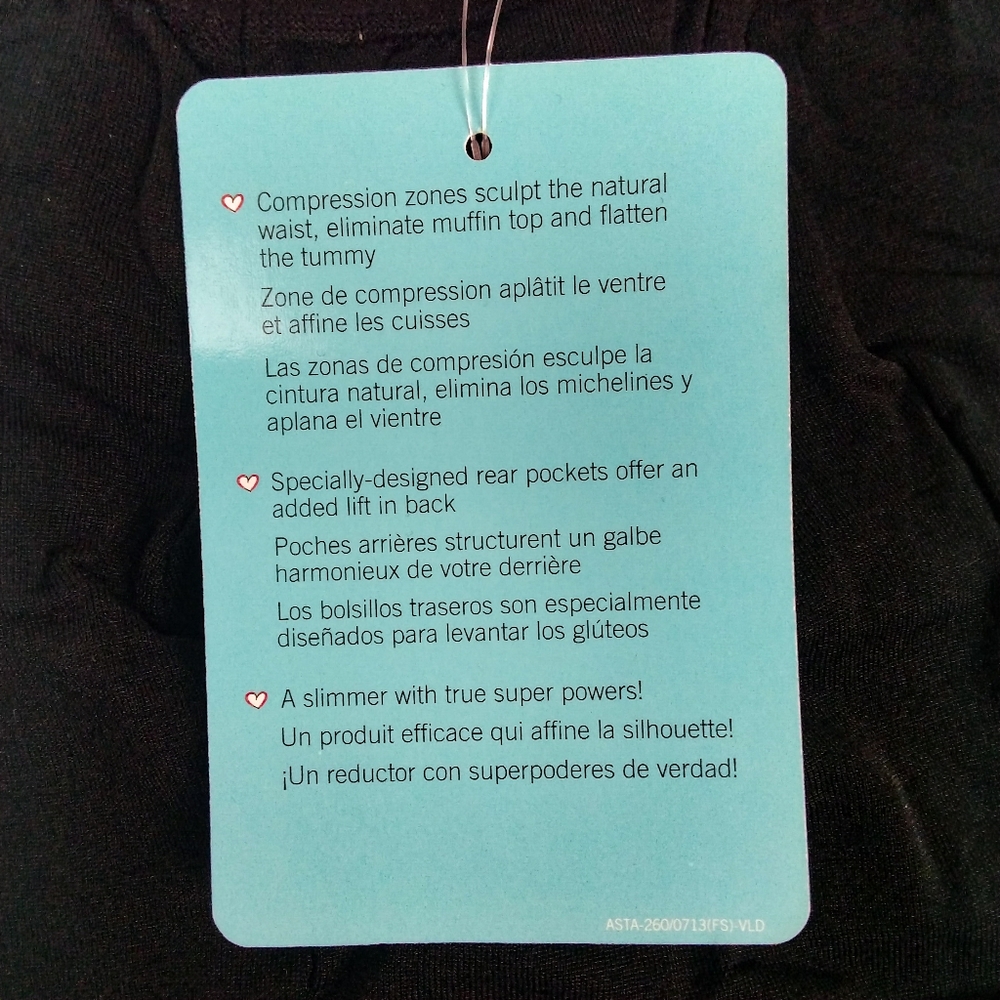 Assets By Spanx Mid Thigh Slimming Shaper Black F - Picture 4 of 6